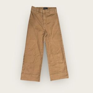 Abercrombie & Fitch Ultra High Rise Crop Wide Leg Pants Tan Khaki 24 00S